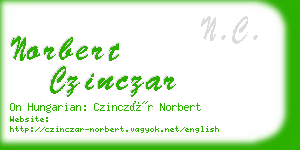 norbert czinczar business card